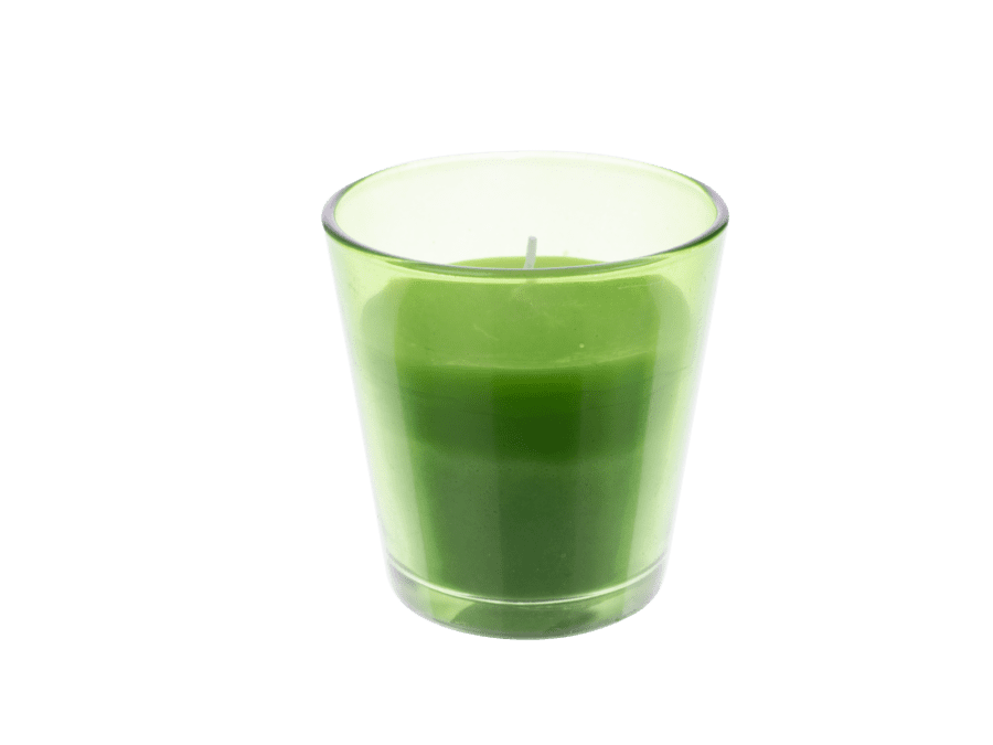 Citronella kaars glas – 75 gram – groen - Wibra