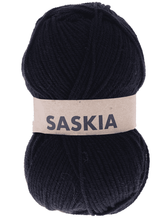 Fil à tricoter Saskia - noir - Wibra