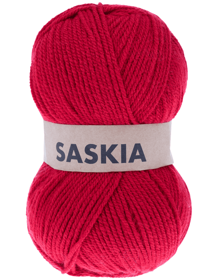 Saskia fil à tricoter - rouge - Wibra