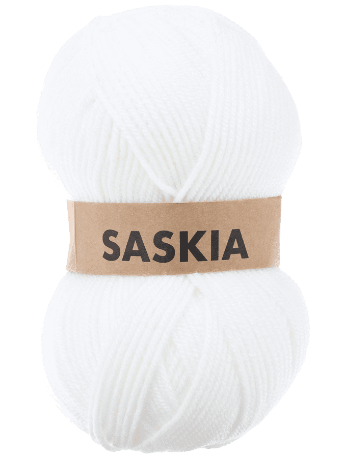 Saskia fil à tricoter - blanc - Wibra