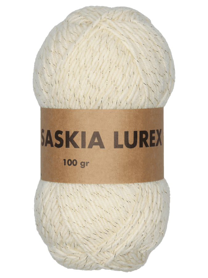 Breigaren Saskia Lurex – wit - Wibra