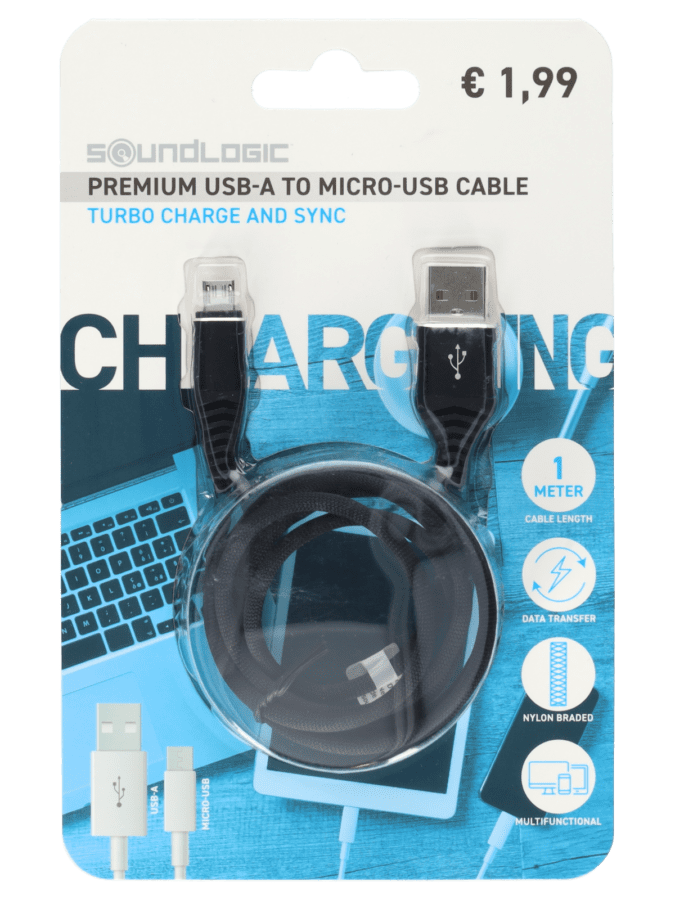 Câble de chargeur USB-A USB-C 1 mètre - Wibra