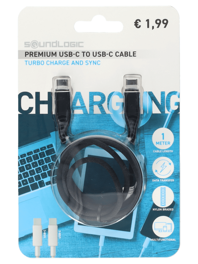 Câble de chargeur USB-C 1 mètre - Wibra