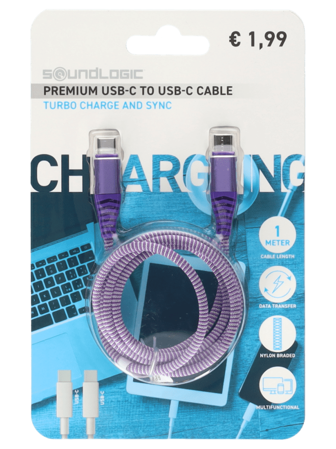 Câble de chargeur USB-C 1 mètre - Wibra