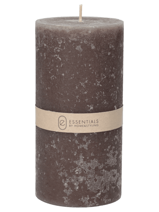 Bougie pilier grande – taupe - Wibra