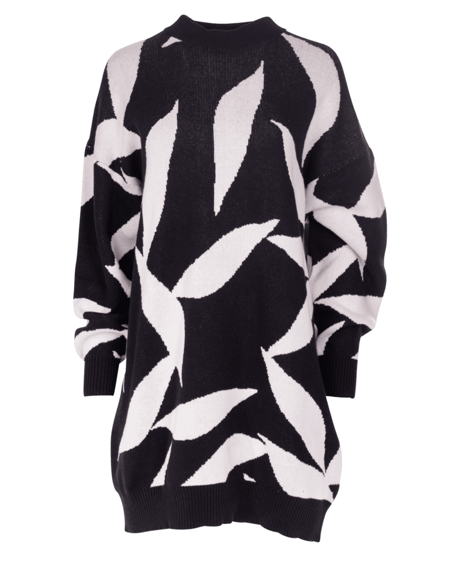 Gebreide jurk jacquard – BCI – plus size – noir, 46/48 - Wibra