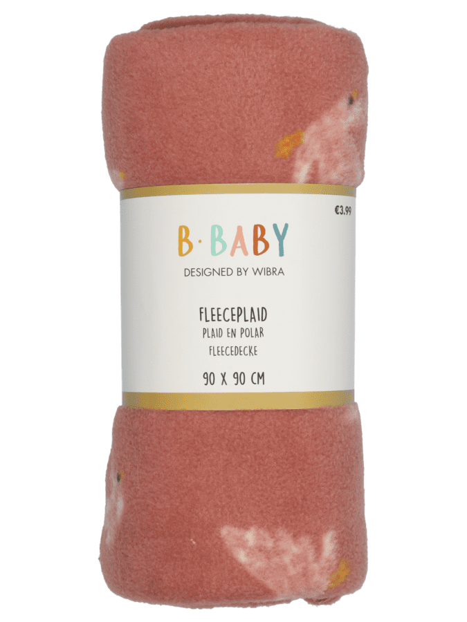 Plaid bébé flanelle – rose - Wibra