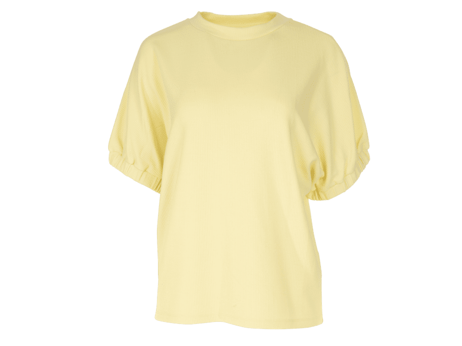 T-shirt manches chics – jaune, L - Wibra