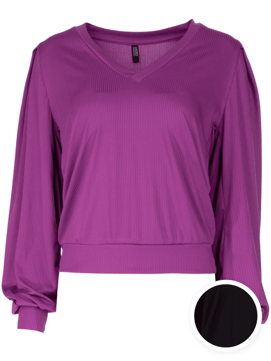 Top manches longues bouffantes - grande taille - Wibra