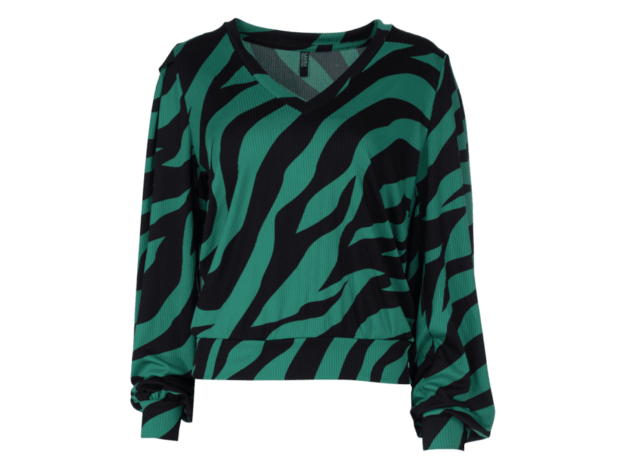 Top manches longues bouffantes – grande taille – green1, 46/48 - Wibra