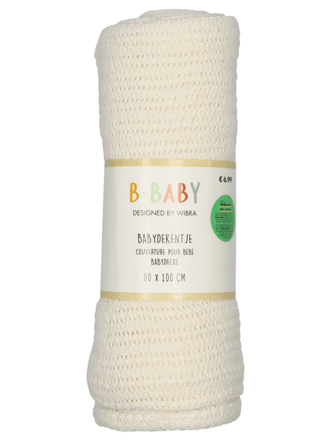 Baby wiegdekentje – blanche - Wibra