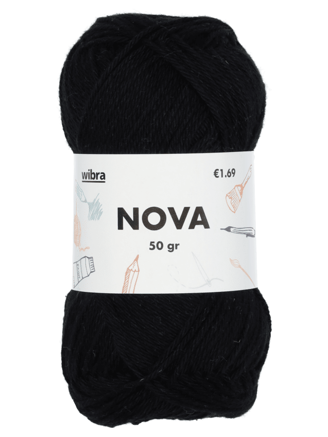 Nova fil à tricoter - noir - Wibra