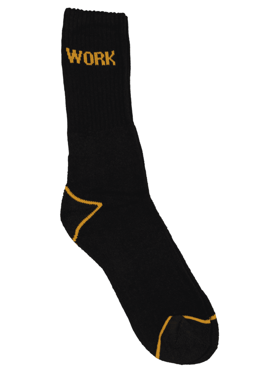 Chaussettes de travail 3 paires – noir, 39/42 - Wibra