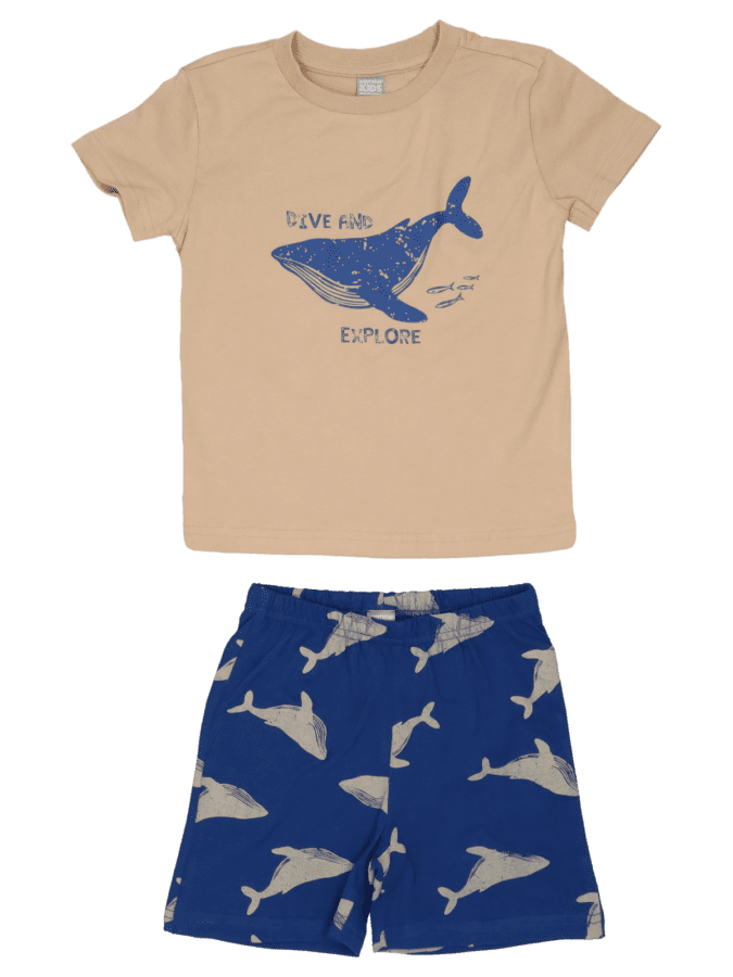 Pyjama baleine garçon – blue5, 104/110 - Wibra