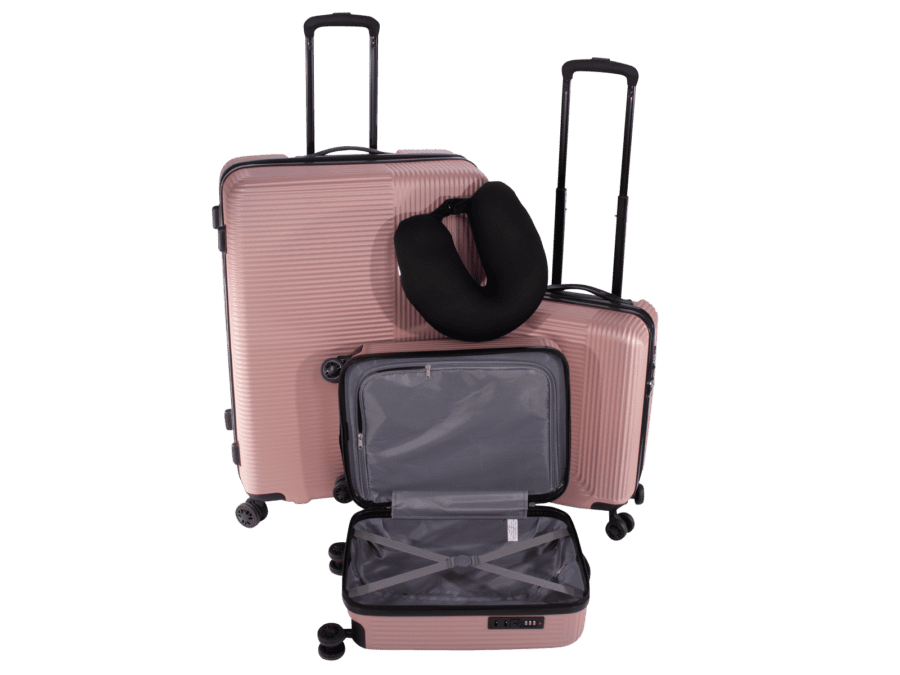 Set de bagages 4 éléments rose - Wibra