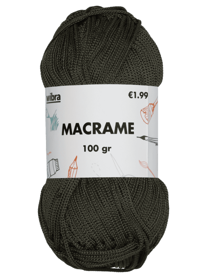 Macrame fil à tricoter - vert - Wibra