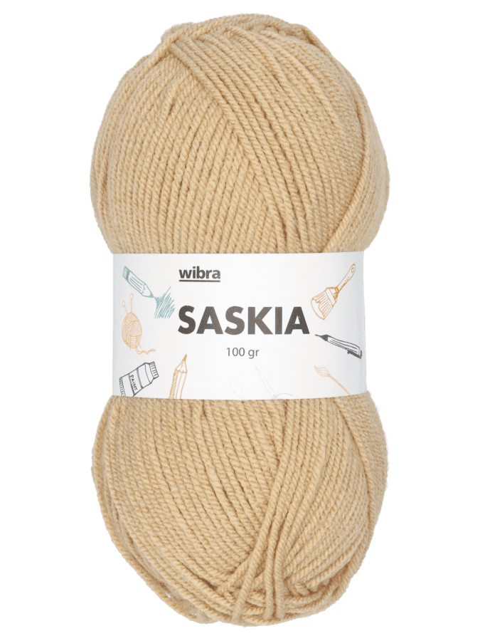 Saskia fil à tricoter - sable - Wibra