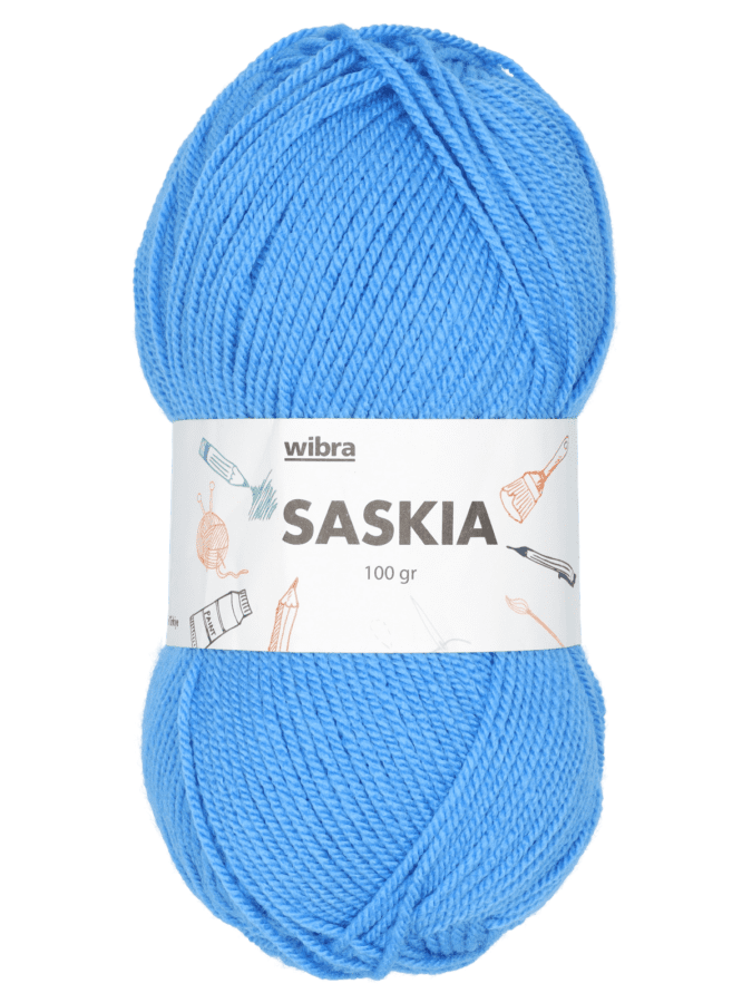 Saskia fil à tricoter - bleu - Wibra