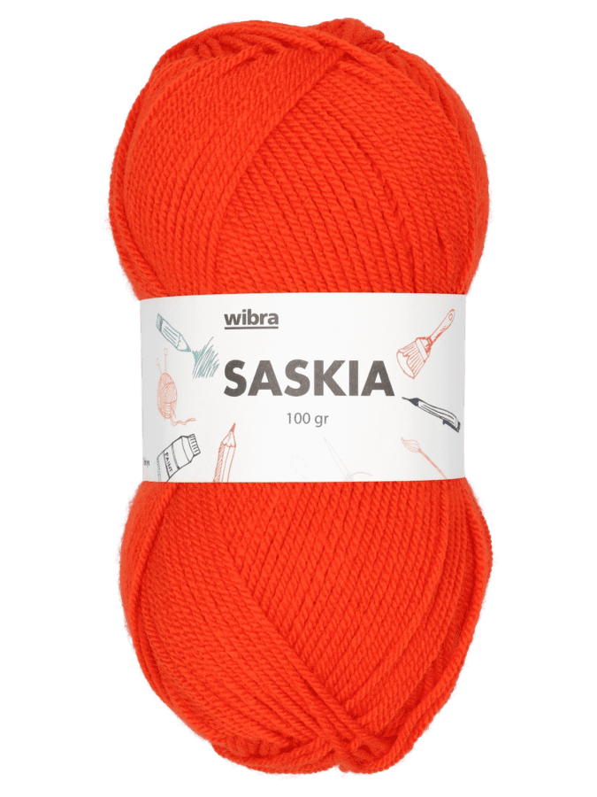 Saskia fil à tricoter - orange - Wibra