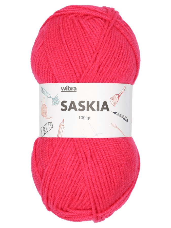Saskia fil à tricoter - rose - Wibra