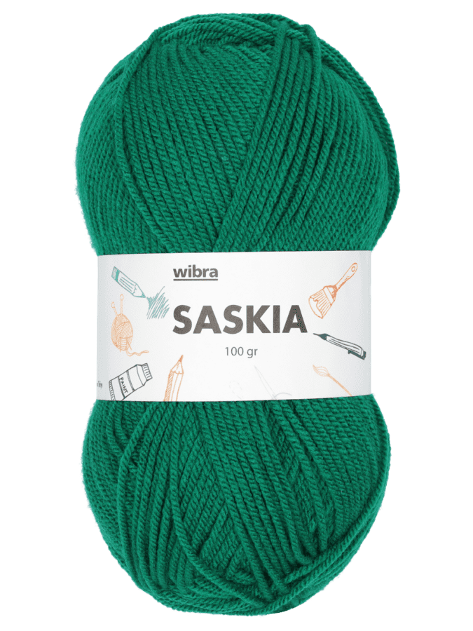 Saskia fil à tricoter - vert - Wibra