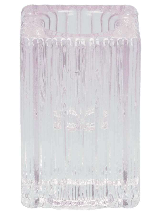 Bougeoir en verre – violet - Wibra