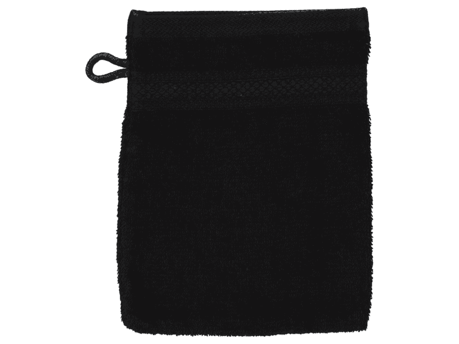 Gants de toilette noir - 2 pièces - Wibra