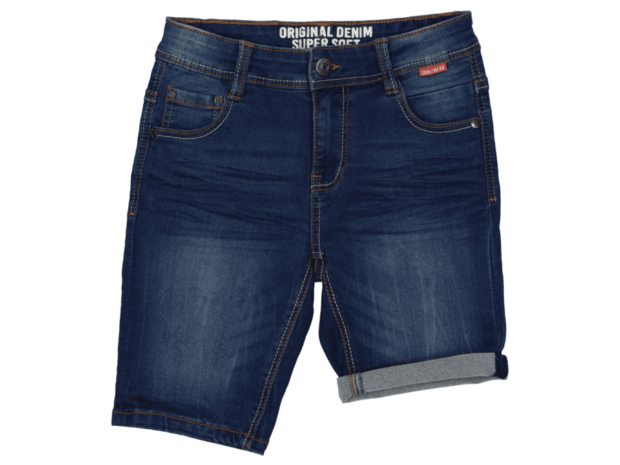 Jog jean court – bleu foncé (86-128) - Wibra
