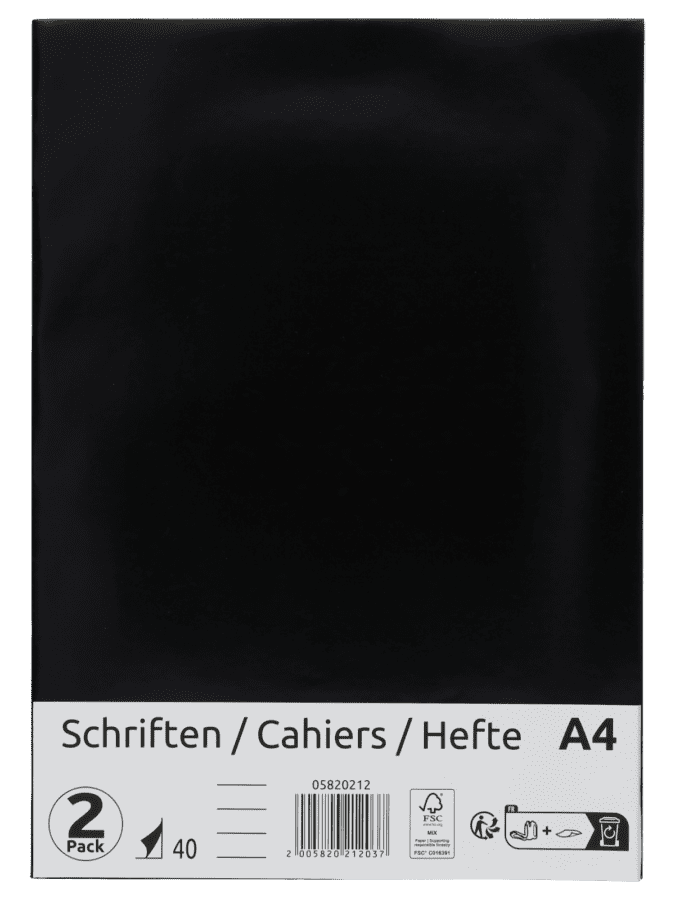 Cahiers A4 ligné 2 pièces - Wibra