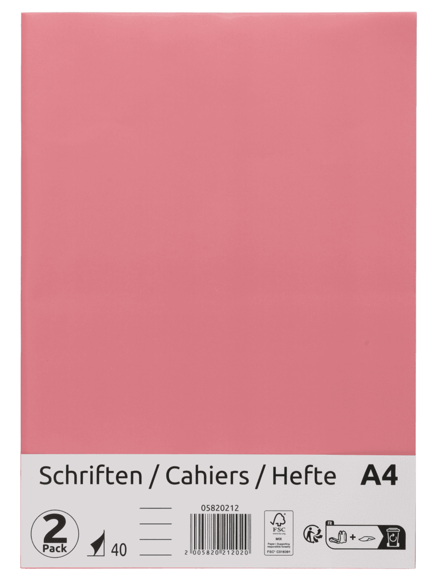Cahiers A4 ligné 2 pièces - Wibra