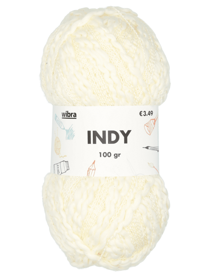 Indy fil à tricoter - blanc - Wibra