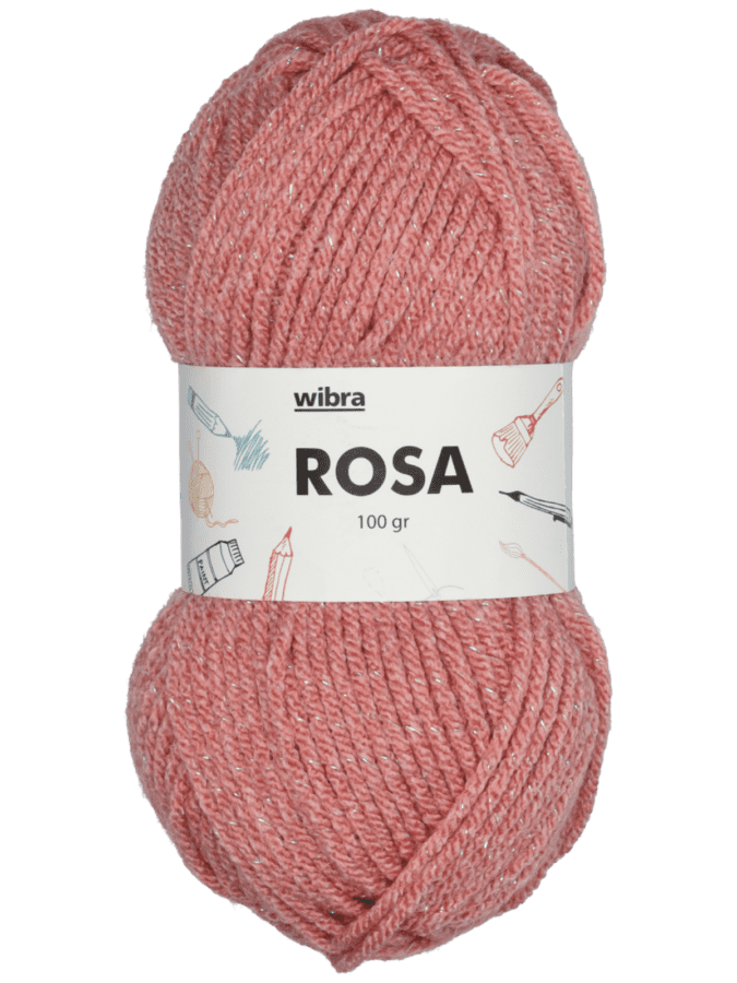 Rosa fil à tricoter - rose - Wibra
