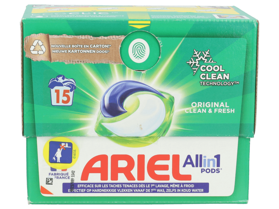 Ariel all-in-1 original lessive 15 capsules - Wibra