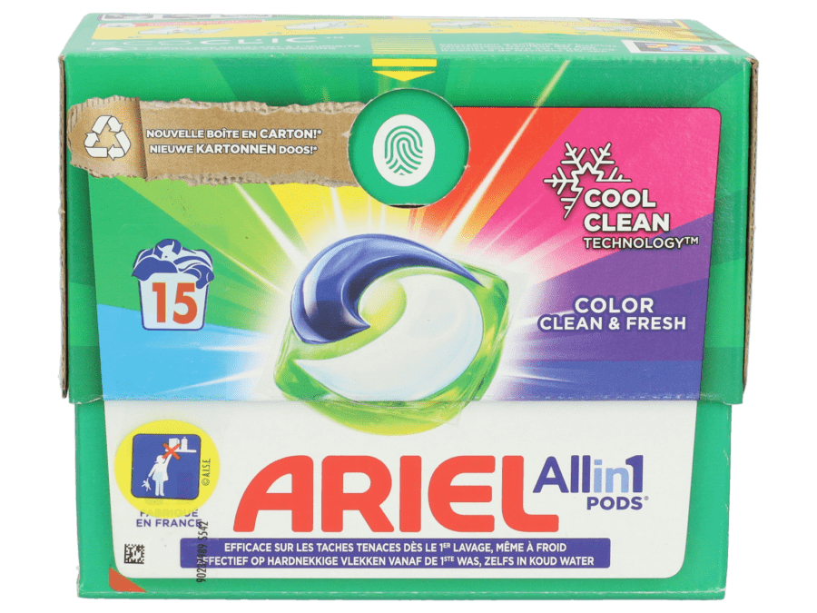Ariel all-in-1 couleur lessive 15 capsules - Wibra