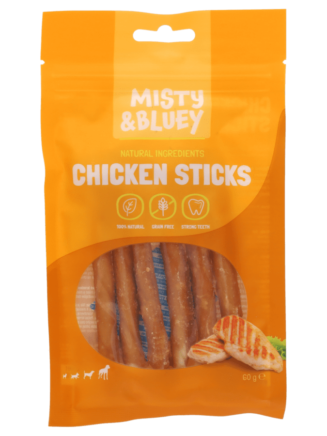 Misty & Bluey friandises chien poulet 6 bâtonnets - Wibra