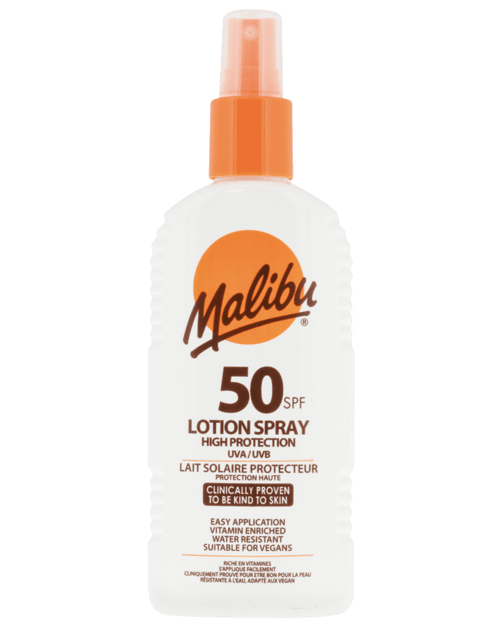 Malibu lotion solaire spray – SPF 50 - Wibra