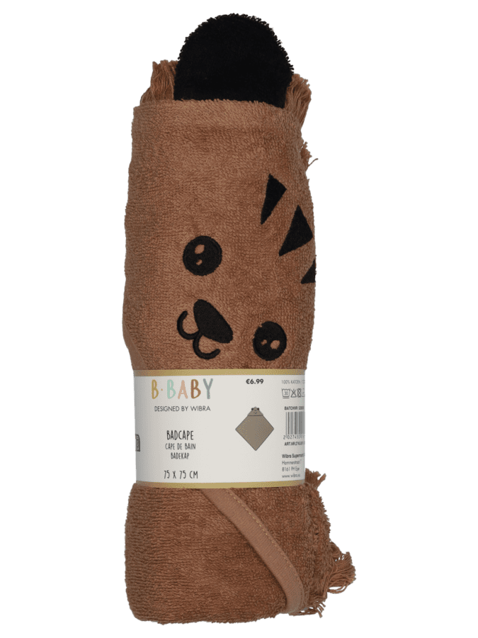 Cape serviette de bain bébé – brun - Wibra